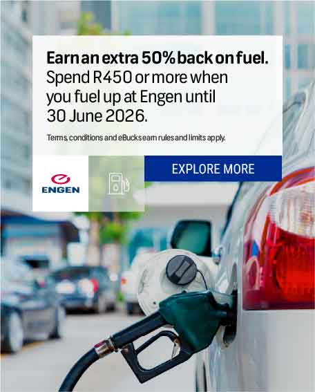 Ebucks - Earn an extra 50% back on fuel